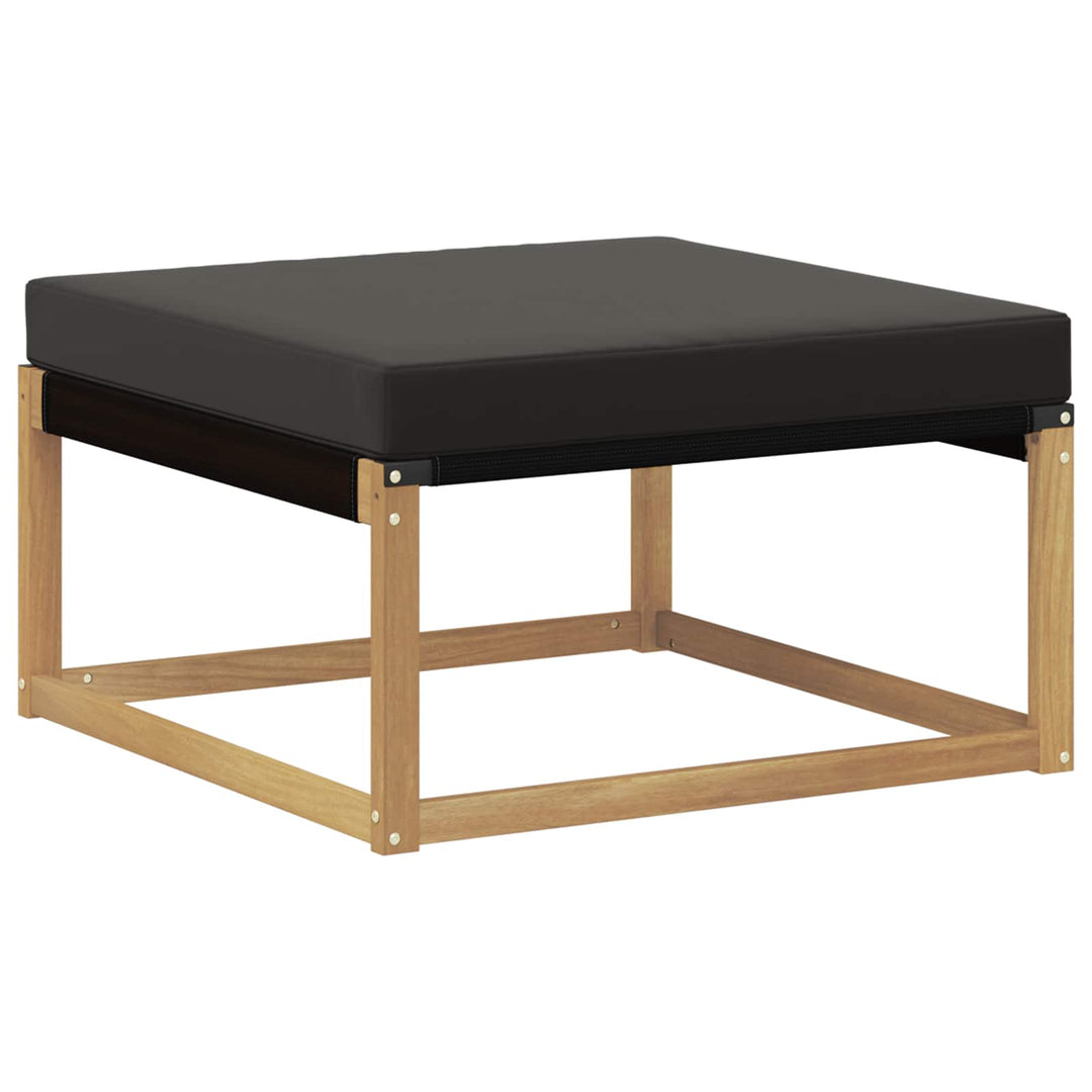 Udendørs sofagruppe 8 stk. Hvid og sort Massivt Akacietræ