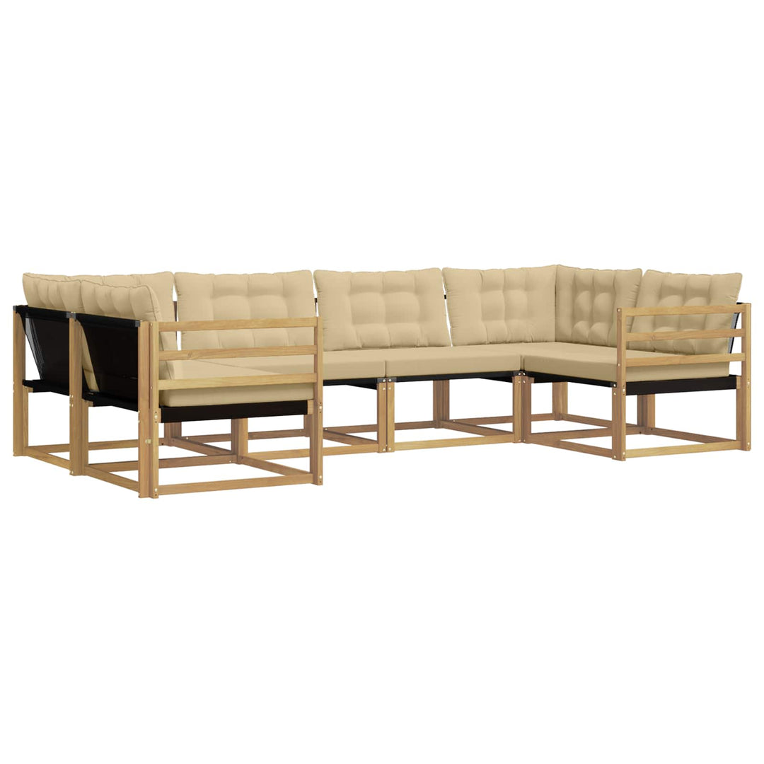 Udendørs sofagruppe 6 stk. Hvid og Beige