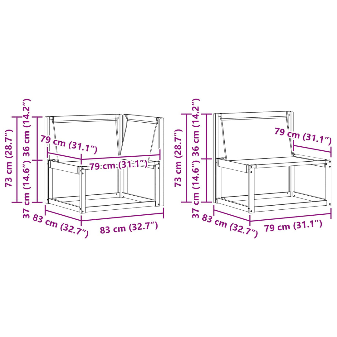 Udendørs sofagruppe med pude 6 pcs Hvid og sort