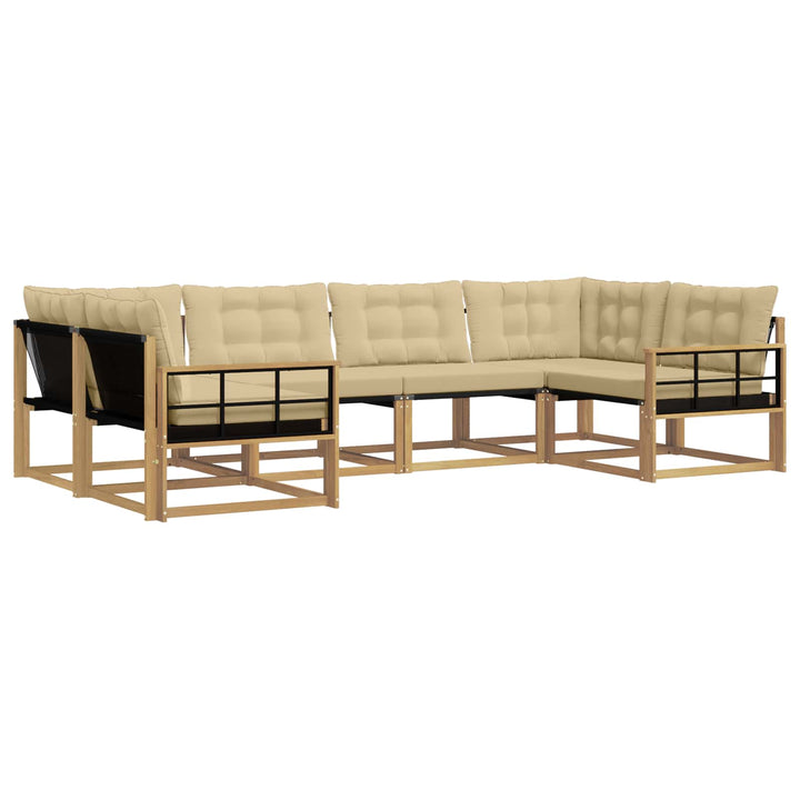 Udendørs sofagruppe 6 stk. Hvid og Beige