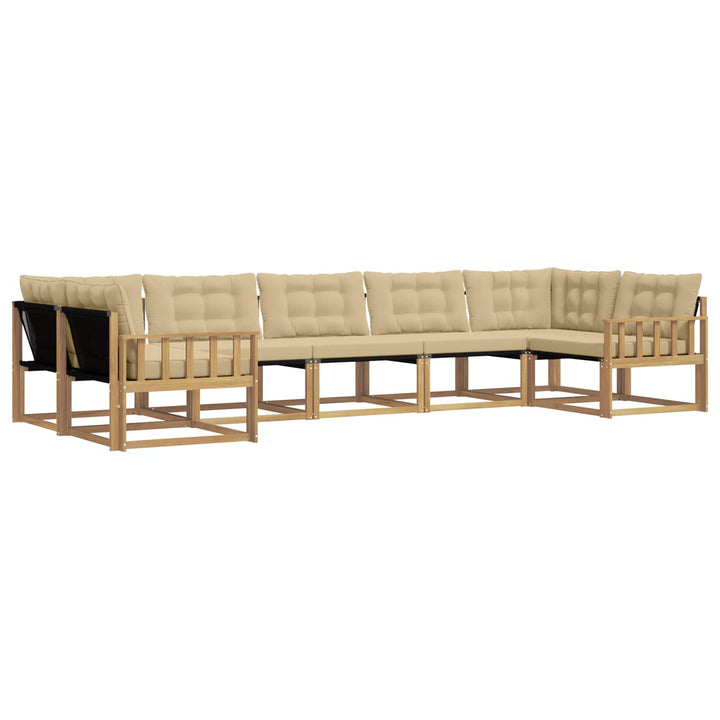 Udendørs sofagruppe 7 stk. Hvid og Beige