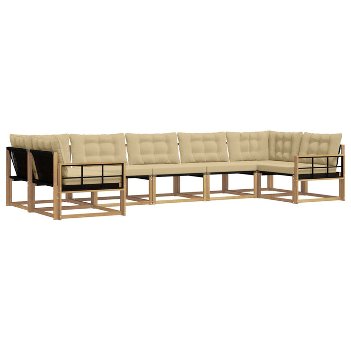 Udendørs sofagruppe 7 stk. Hvid og Beige
