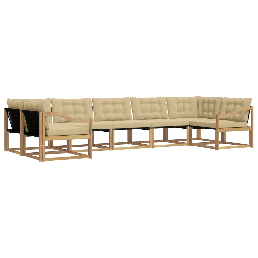 Udendørs sofagruppe 7 stk. Hvid og Beige