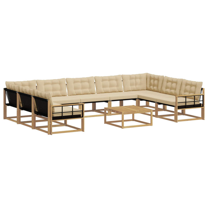 Udendørs sofagruppe 10 stk. Hvid og Beige