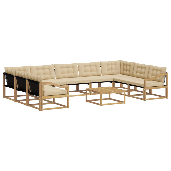 Udendørs sofagruppe 10 stk. Hvid og Beige