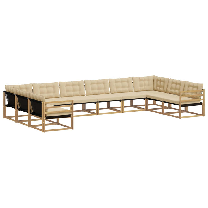 Udendørs sofagruppe 10 stk. Hvid og Beige