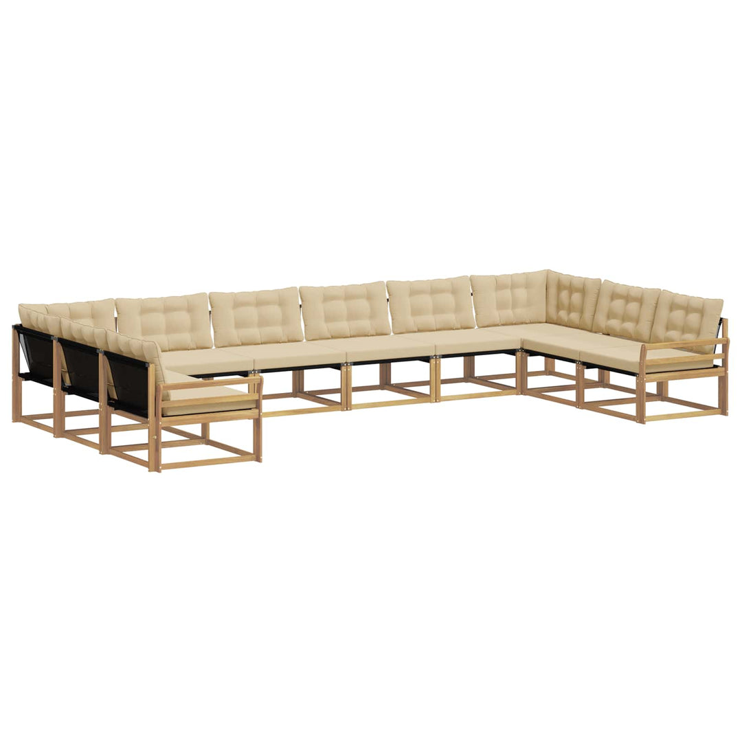 Udendørs sofagruppe 10 stk. Hvid og Beige