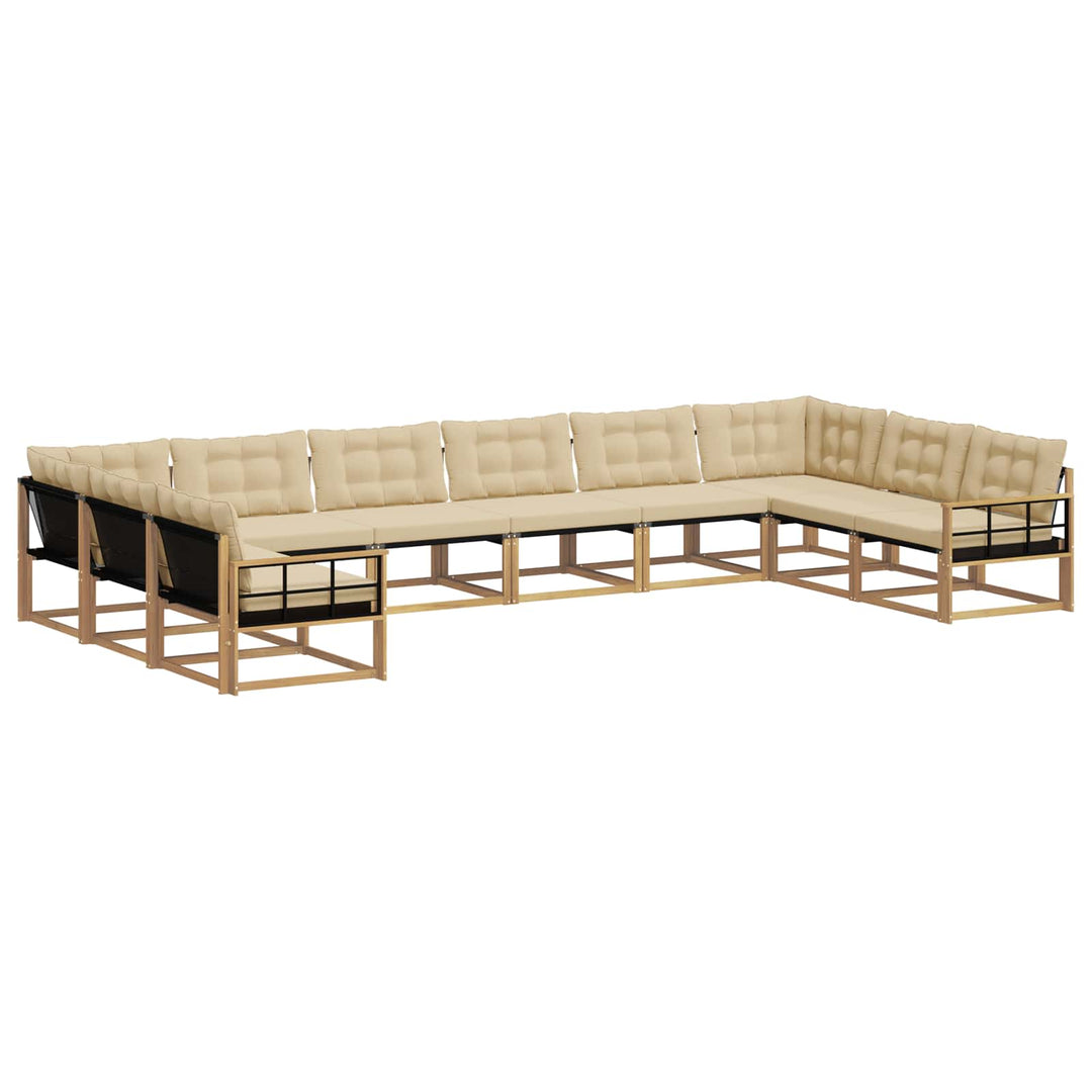 Udendørs sofagruppe 10 stk. Hvid og Beige