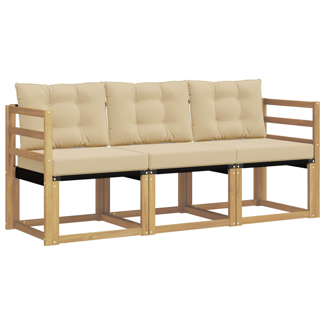 Udendørs sofagruppe 3 stk. Hvid og Beige