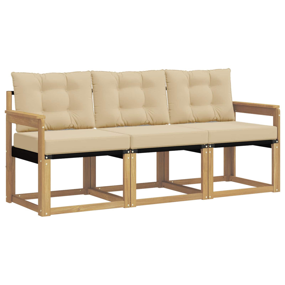 Udendørs sofagruppe 3 stk. Hvid og Beige