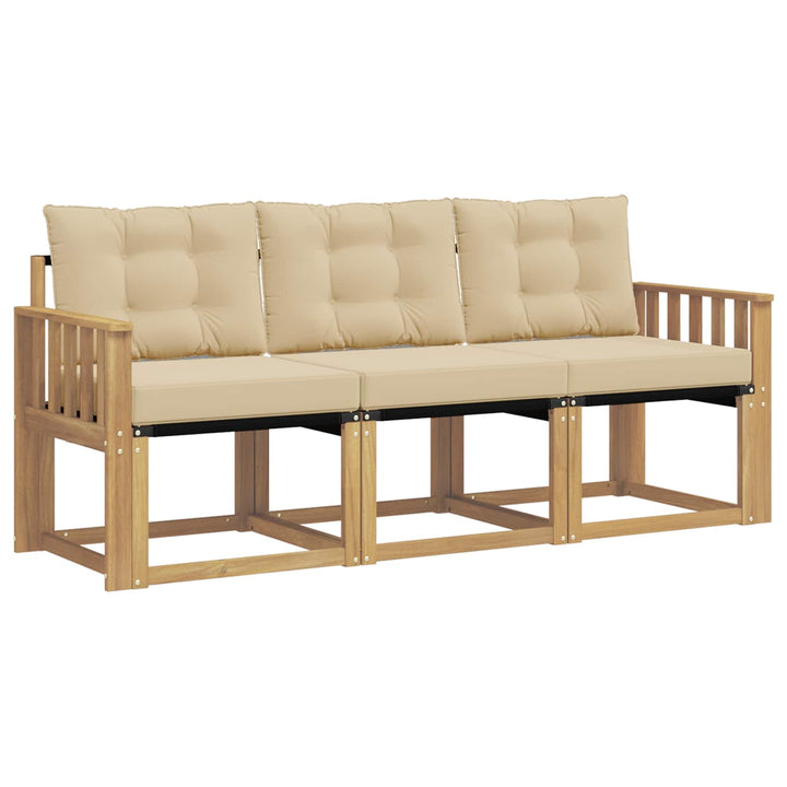 Udendørs sofagruppe 3 stk. Hvid og Beige
