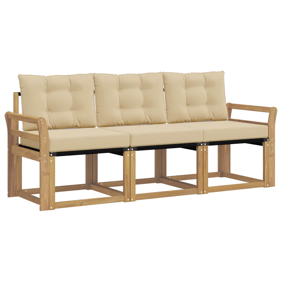 Udendørs sofagruppe 3 stk. Hvid og Beige