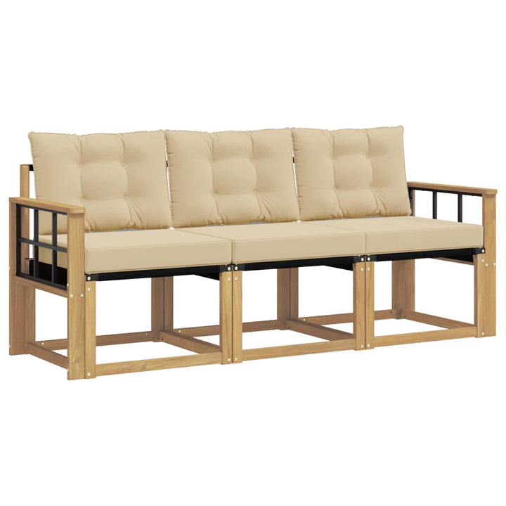 Udendørs sofagruppe 3 stk. Hvid og Beige