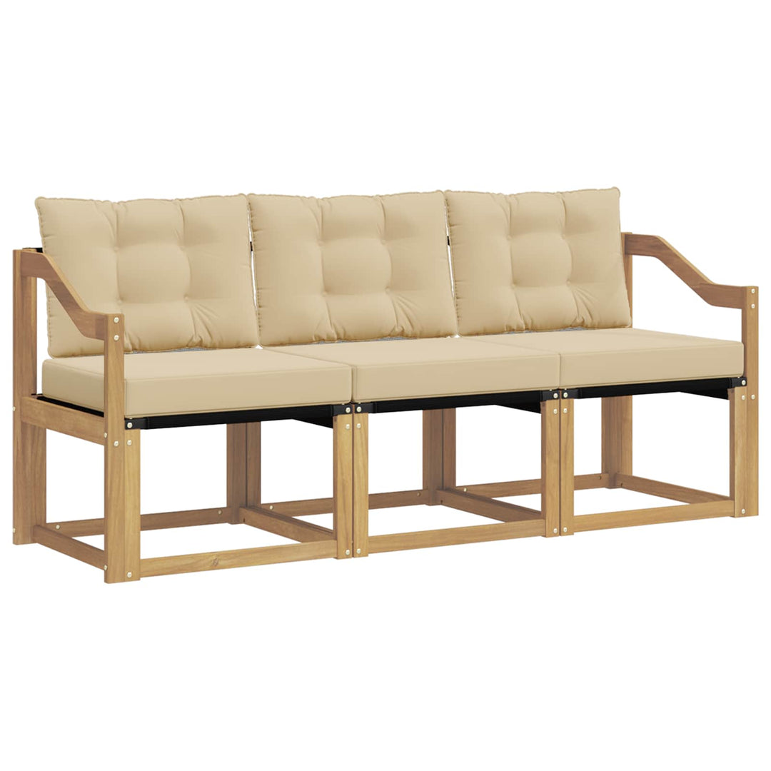 Udendørs sofagruppe 3 stk. Hvid og Beige