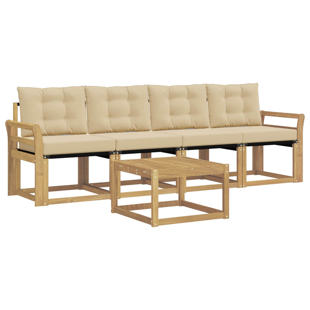 Udendørs sofagruppe 5 stk. Hvid og Beige