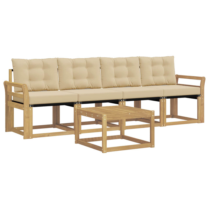 Udendørs sofagruppe 5 stk. Hvid og Beige