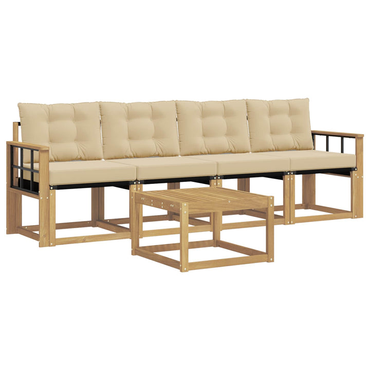 Udendørs sofagruppe 5 stk. Hvid og Beige