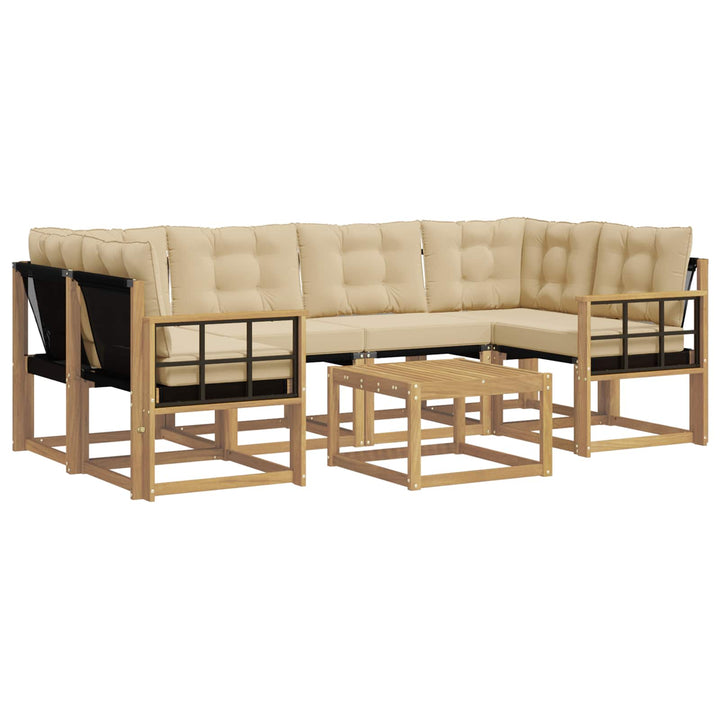 Udendørs sofagruppe 7 stk. Hvid og Beige