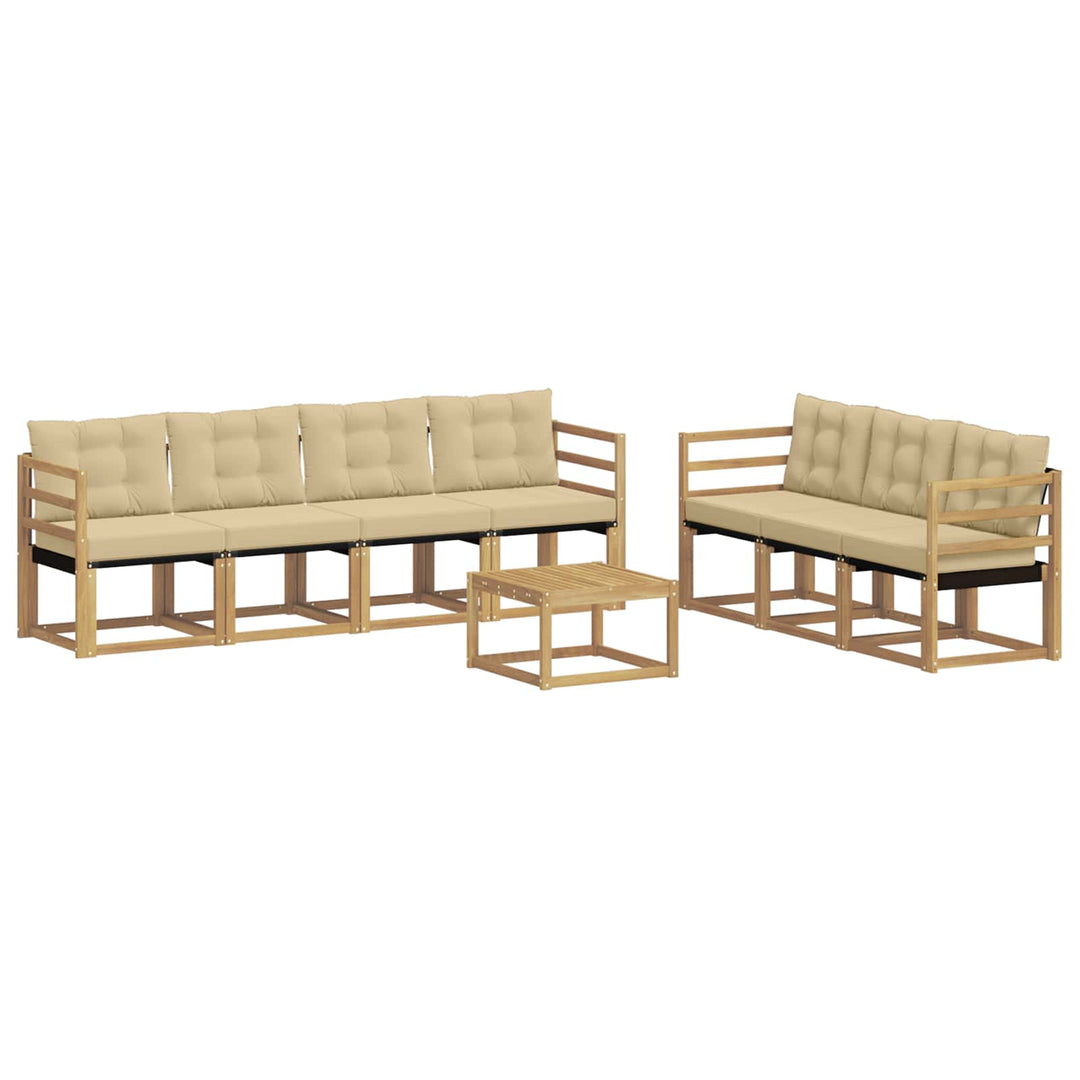 Udendørs sofagruppe 8 stk. Hvid og Beige