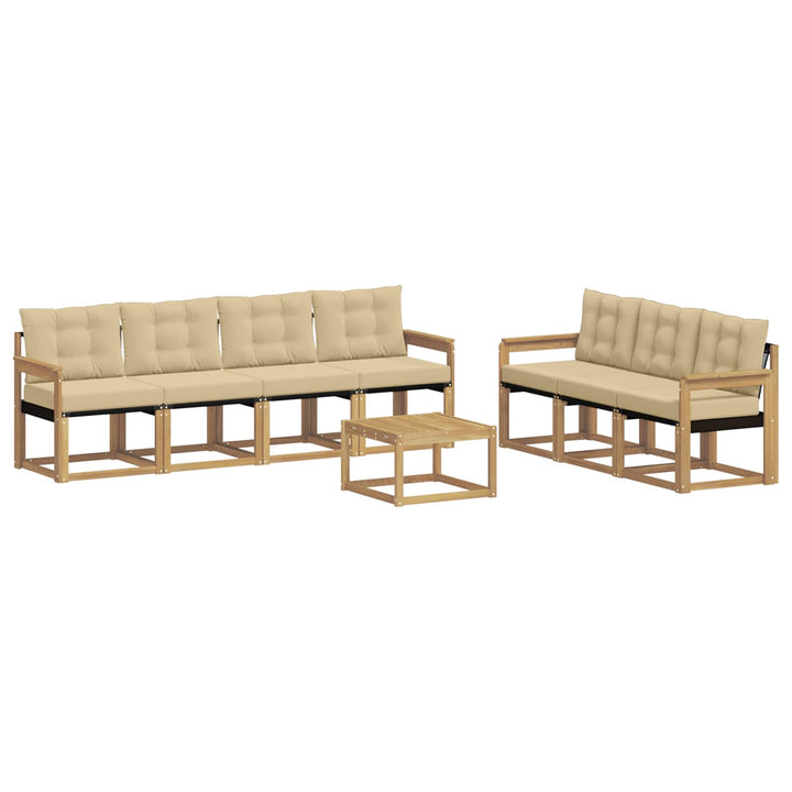 Udendørs sofagruppe 8 stk. Hvid og Beige