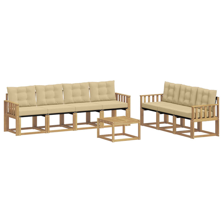 Udendørs sofagruppe 8 stk. Hvid og Beige