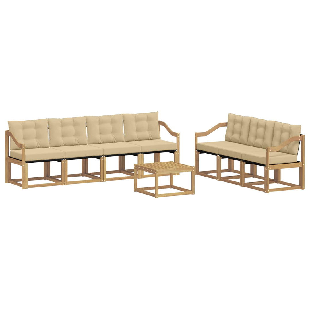 Udendørs sofagruppe 8 stk. Hvid og Beige