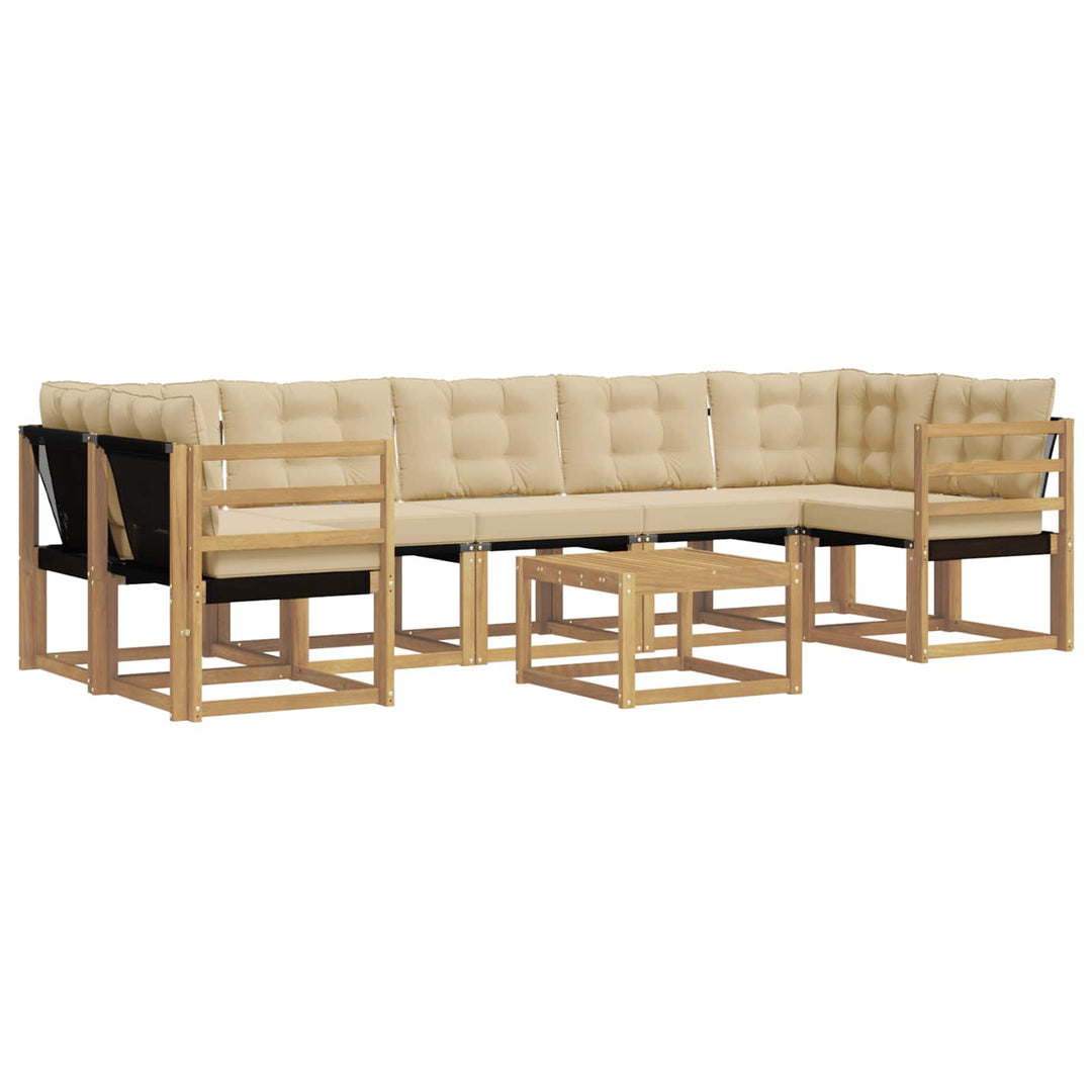 Udendørs sofagruppe 8 stk. Hvid og Beige