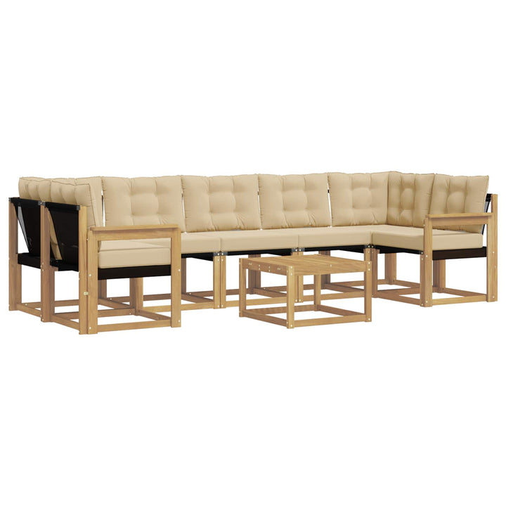 Udendørs sofagruppe 8 stk. Hvid og Beige
