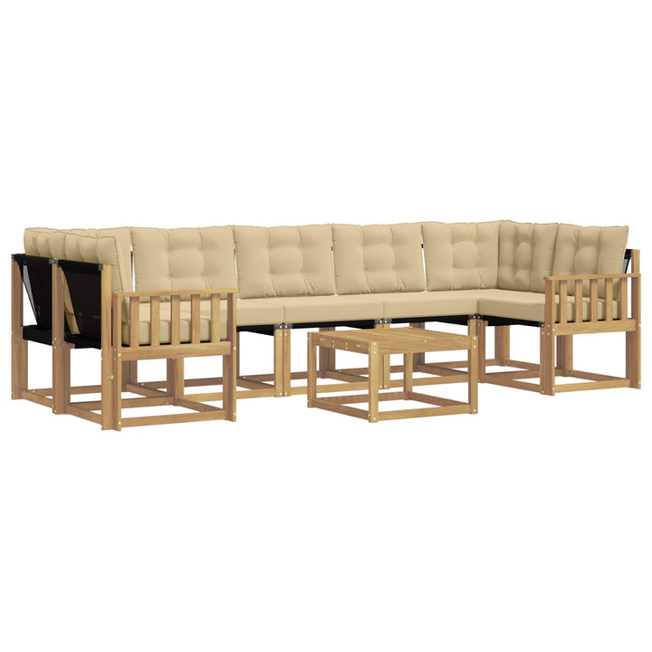 Udendørs sofagruppe 8 stk. Hvid og Beige