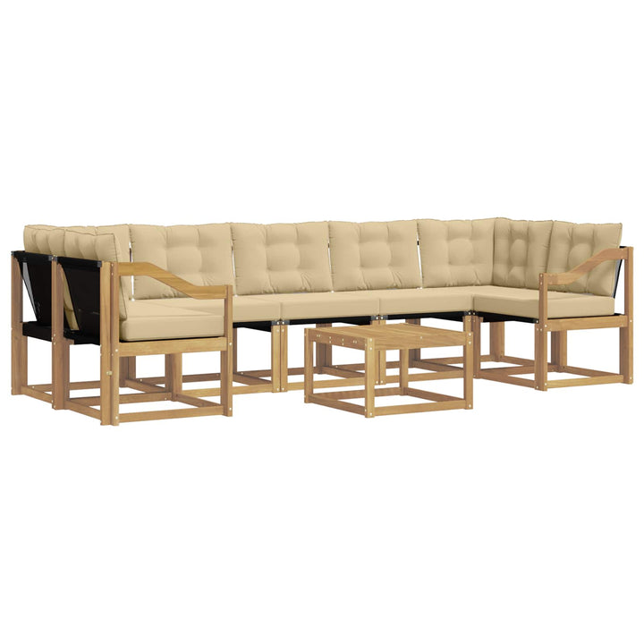 Udendørs sofagruppe 8 stk. Hvid og Beige