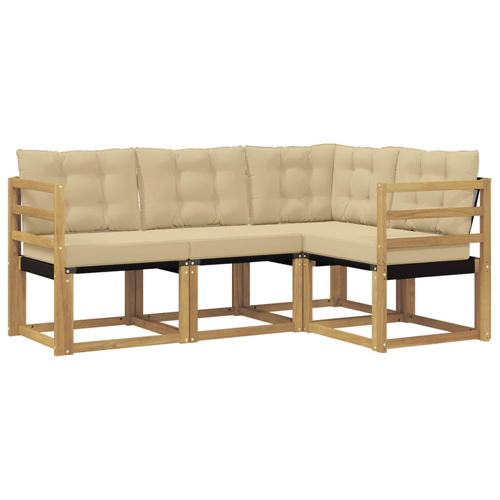 Udendørs sofagruppe 4 stk. Hvid og Beige