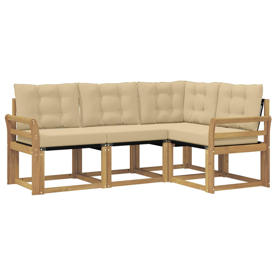 Udendørs sofagruppe 4 stk. Hvid og Beige