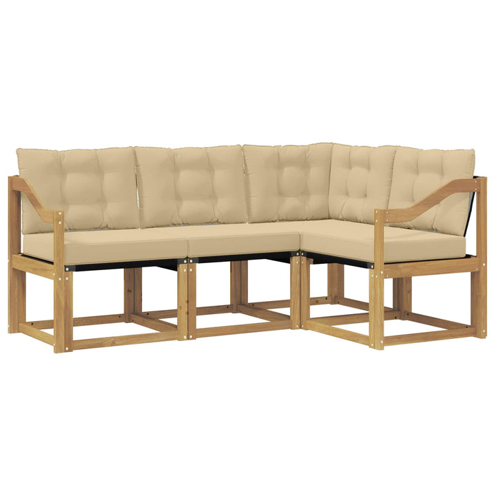 Udendørs sofagruppe 4 stk. Hvid og Beige