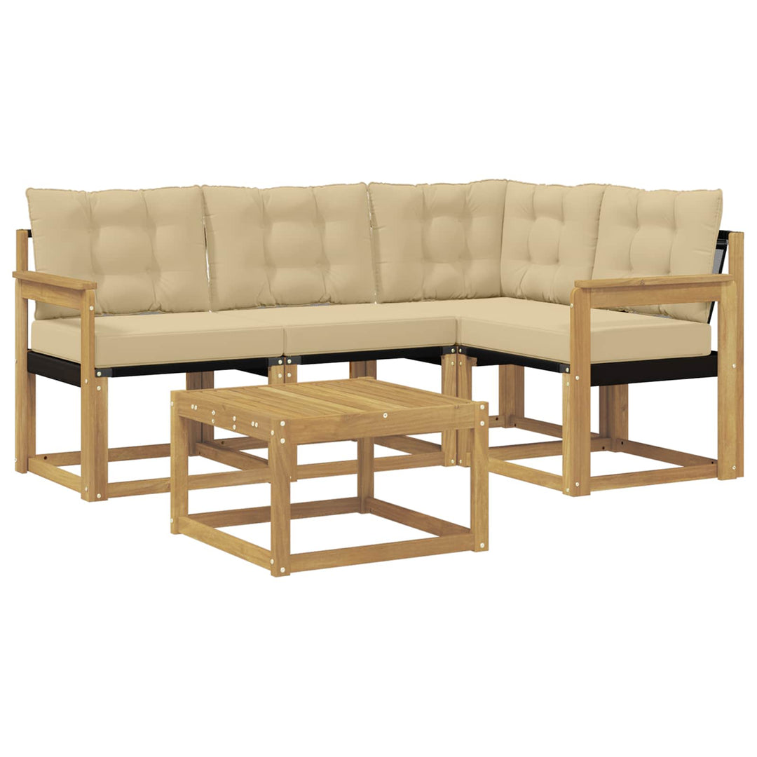 Udendørs sofagruppe 5 stk. Hvid og Beige