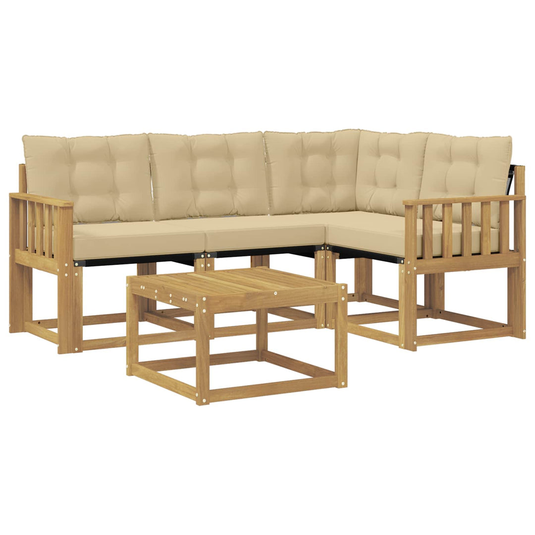 Udendørs sofagruppe 5 stk. Hvid og Beige