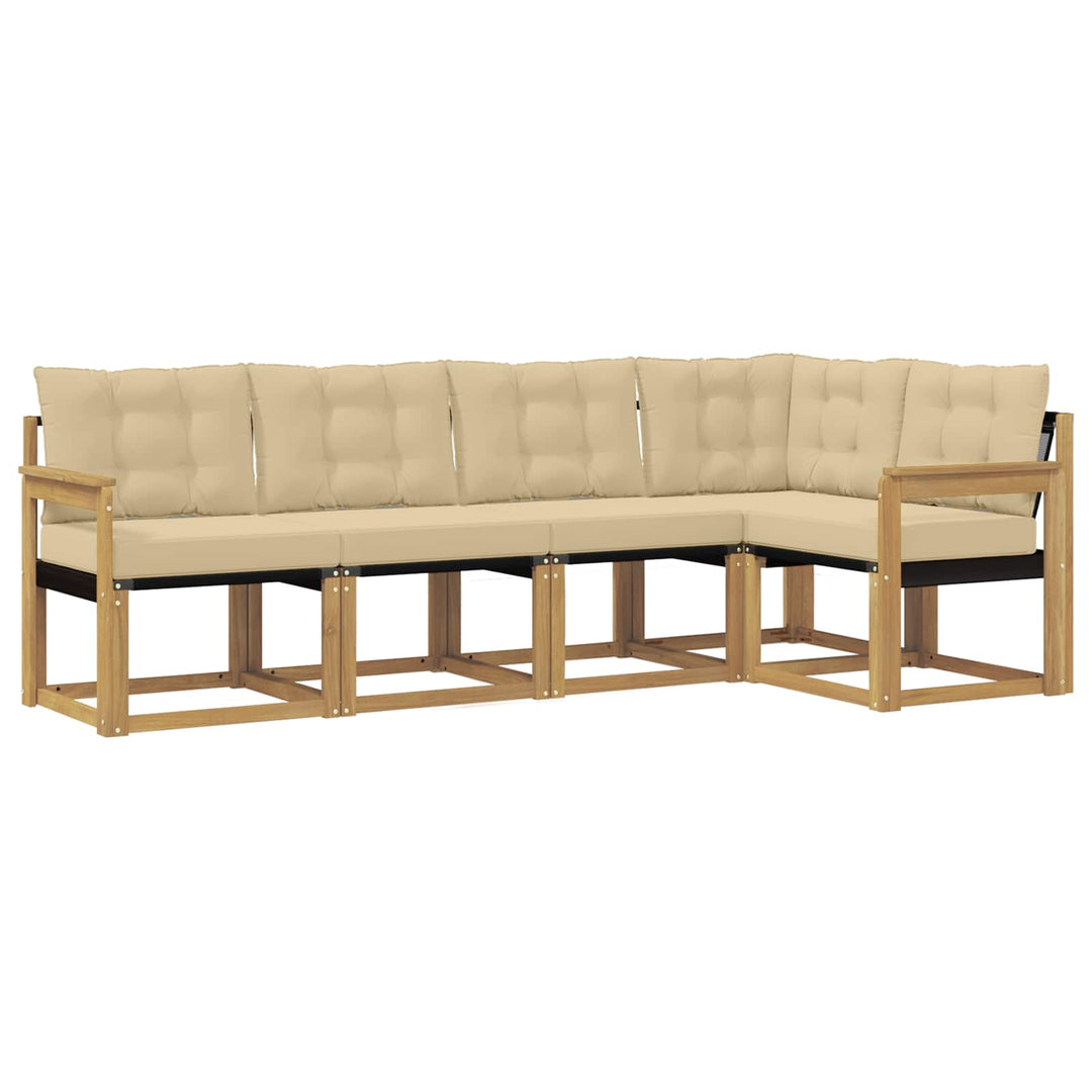 Udendørs sofagruppe 5 stk. Hvid og Beige