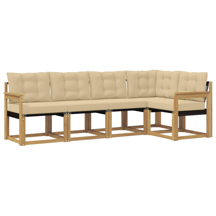 Udendørs sofagruppe 5 stk. Hvid og Beige