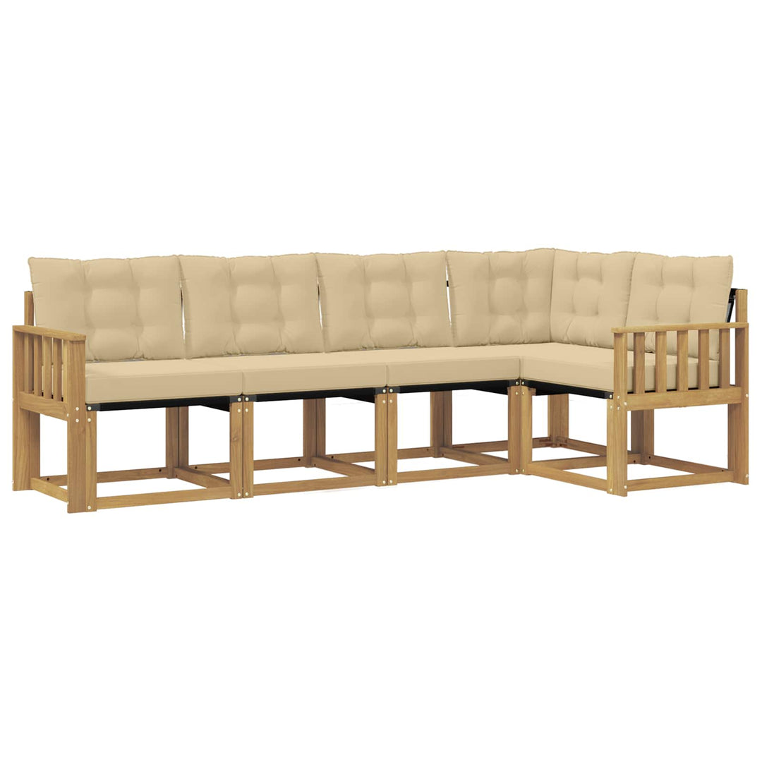 Udendørs sofagruppe 5 stk. Hvid og Beige