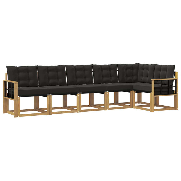 Udendørs sofagruppe 6 stk. Hvid og sort