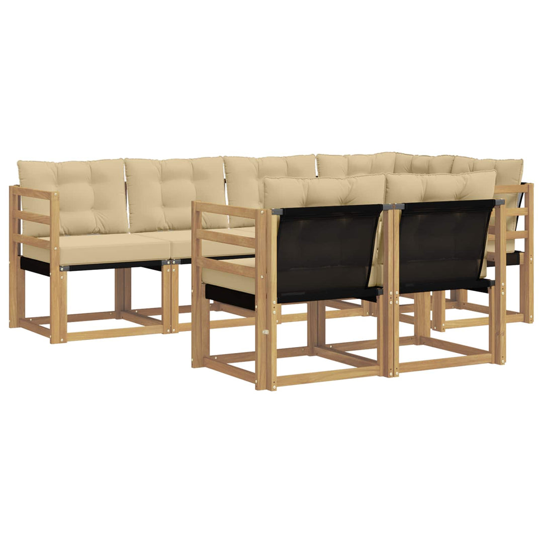 Udendørs sofagruppe 7 stk. Hvid og Beige