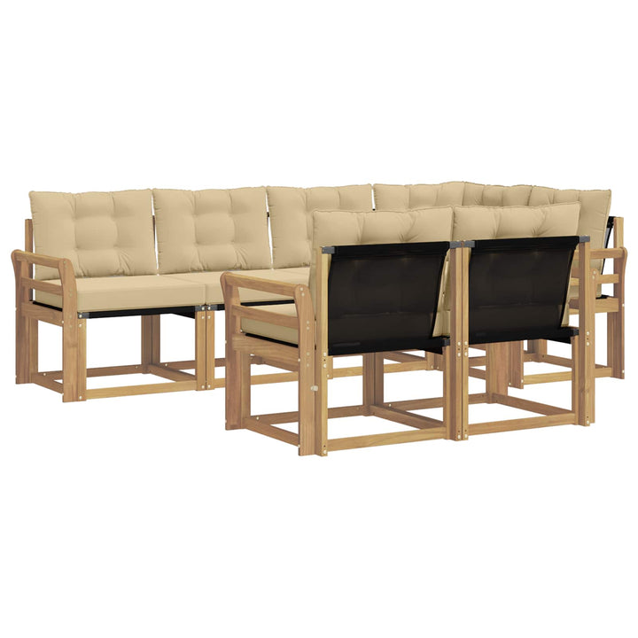 Udendørs sofagruppe 7 stk. Hvid og Beige