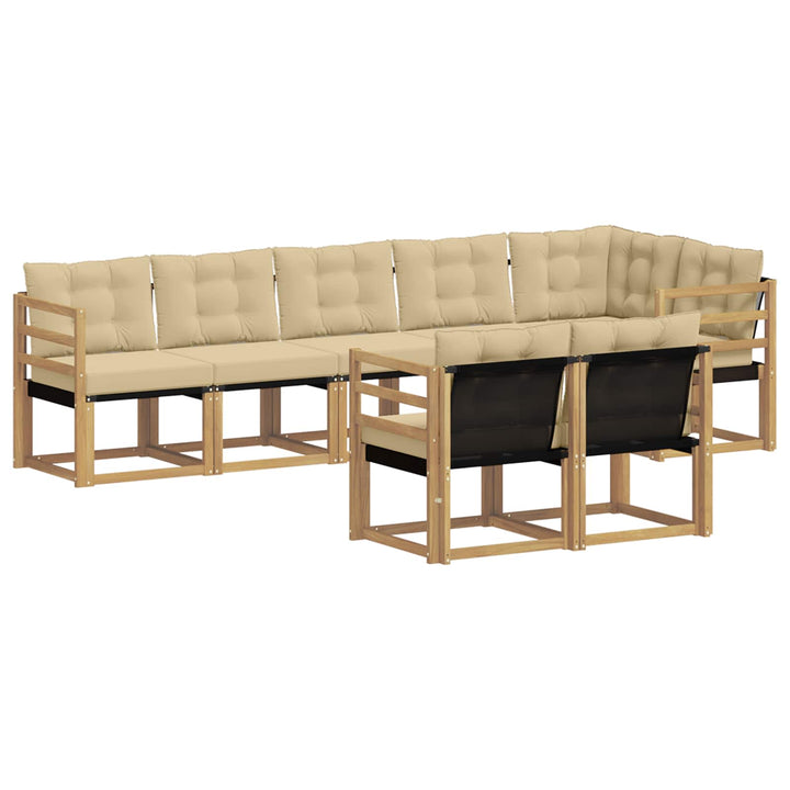 Udendørs sofagruppe 8 stk. Hvid og Beige