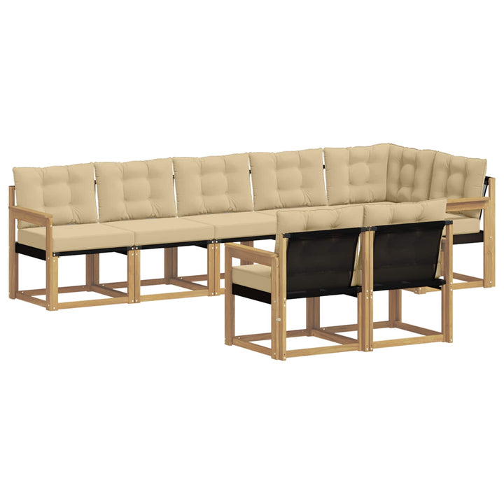 Udendørs sofagruppe 8 stk. Hvid og Beige