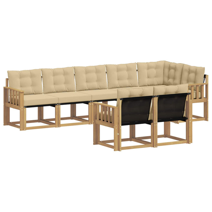 Udendørs sofagruppe 8 stk. Hvid og Beige