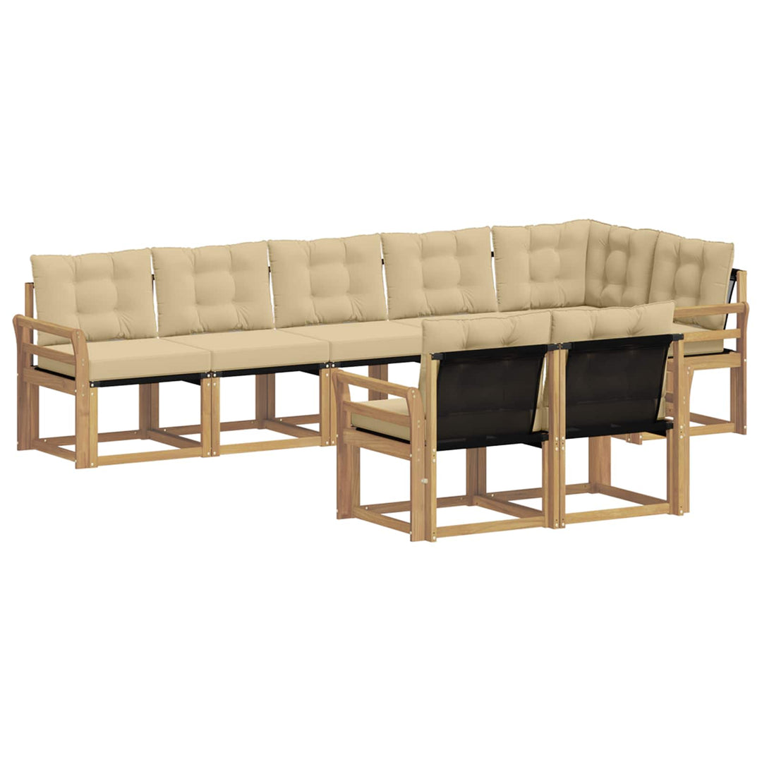 Udendørs sofagruppe 8 stk. Hvid og Beige