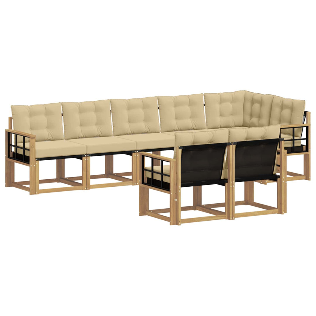 Udendørs sofagruppe 8 stk. Hvid og Beige