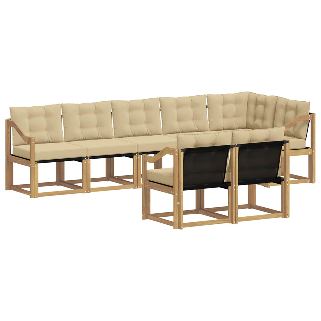 Udendørs sofagruppe 8 stk. Hvid og Beige