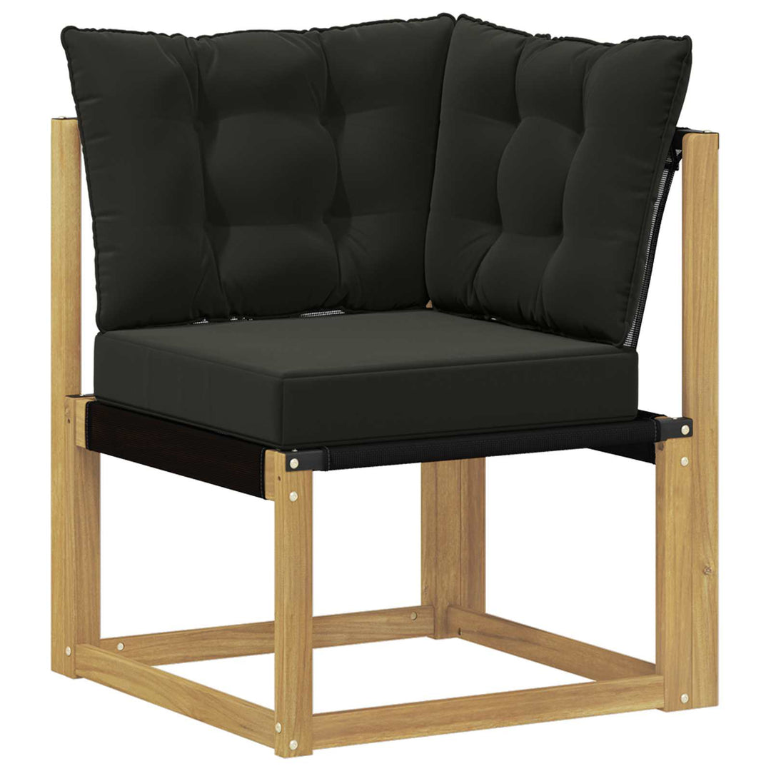 Udendørs sofagruppe 7 stk. Hvid og sort