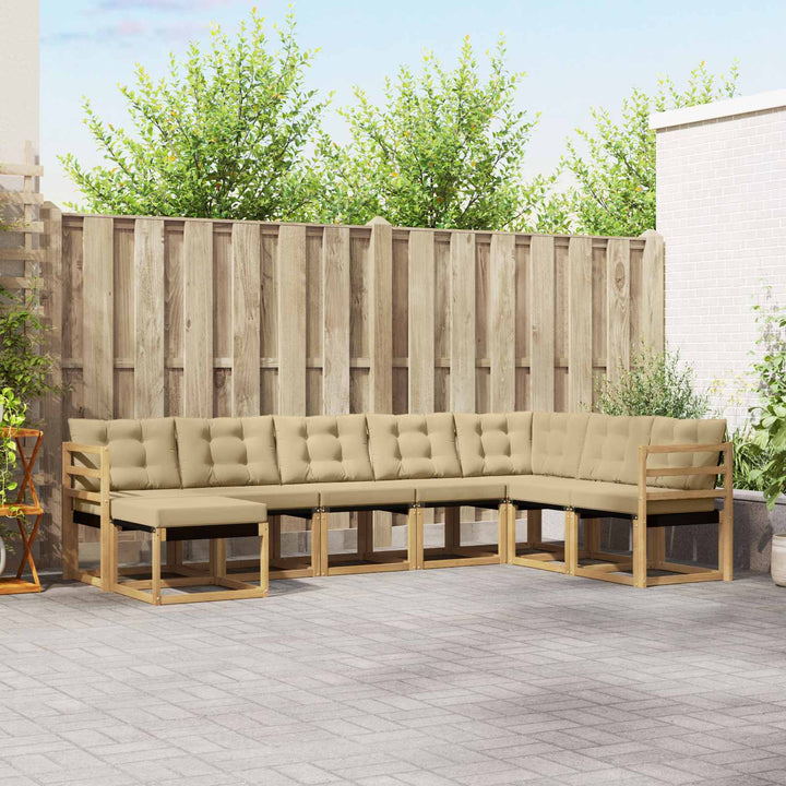Udendørs sofagruppe 8 stk. Hvid og Beige