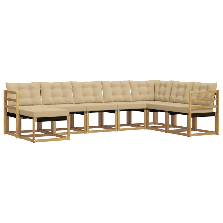 Udendørs sofagruppe 8 stk. Hvid og Beige